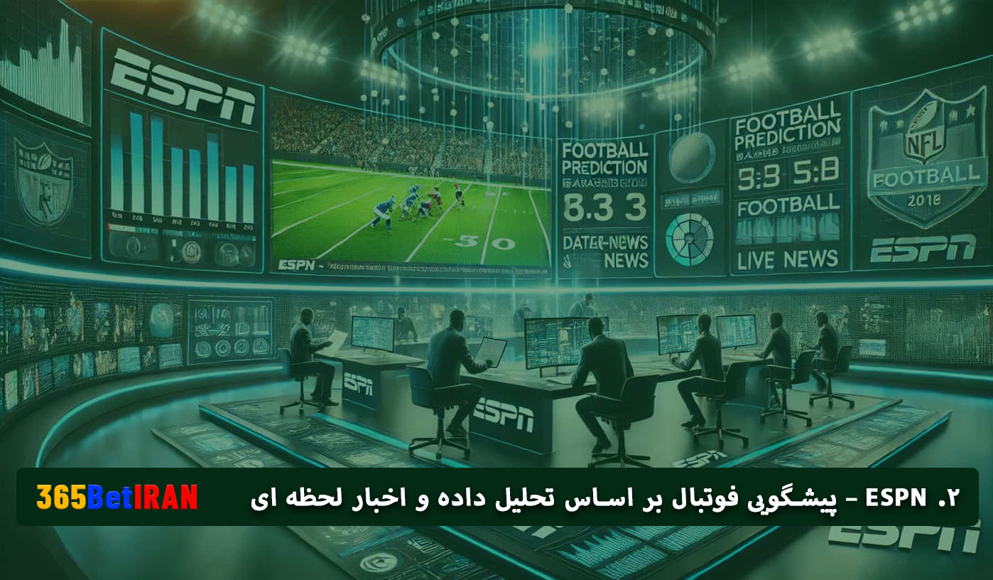 2. ESPN – پیشگویی فوتبال بر اساس تحلیل داده و اخبار لحظه ای