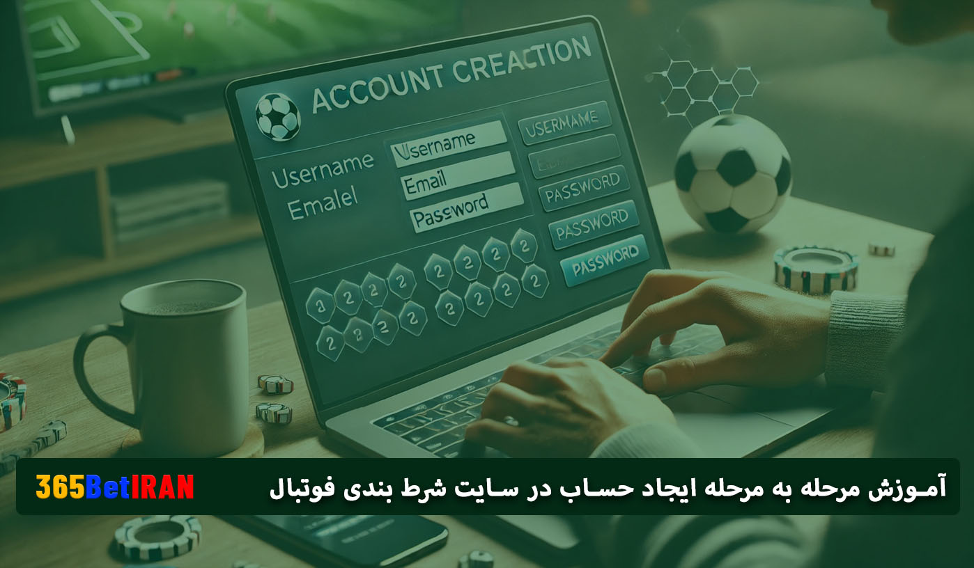 آموزش مرحله به مرحله ایجاد حساب در سایت شرط بندی فوتبال