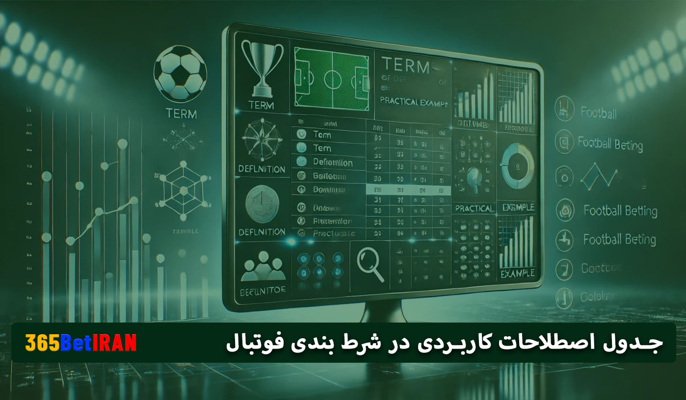 جدول اصطلاحات کاربردی در شرط بندی فوتبال